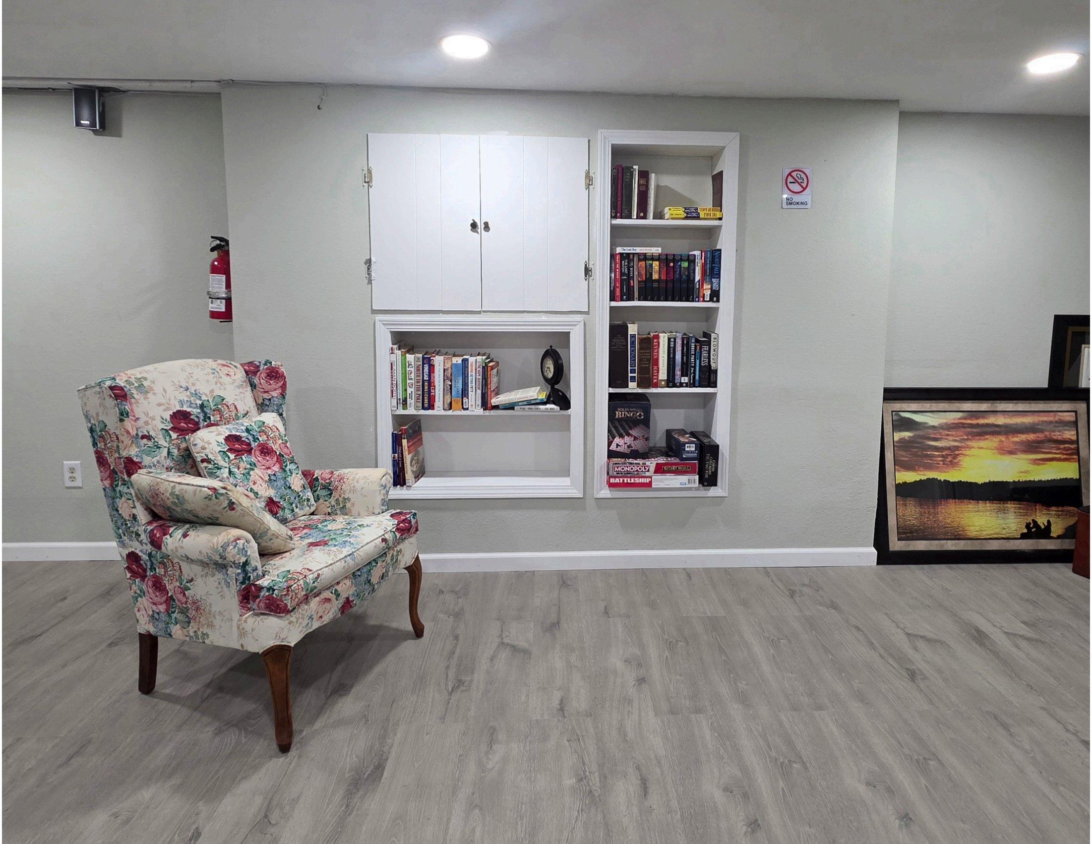 The reading nook inside the Saint Paul home Robert converted into Restore Living Well